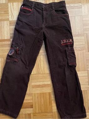 Joe Boxer Brown Cargo Pants with Red Accents